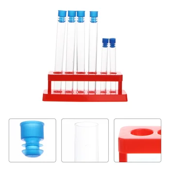 1 комплект пластиковых пробирок с подставкой для хранения, аксессуары для научных экспериментов