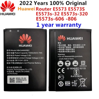 100% Оригинальный Аккумулятор HB434666RBC Для Маршрутизатора Huawei E5573 E5573S E5573s-32 E5573s-320 E5573s-606-806 Высокой Емкости 1500 мАч