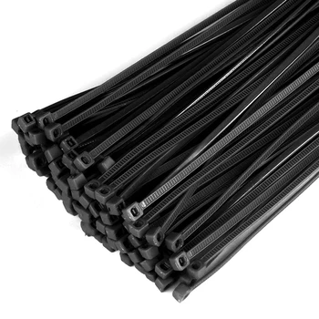 100 шт. черная кабельная стяжка, 3,6 мм x 250 мм