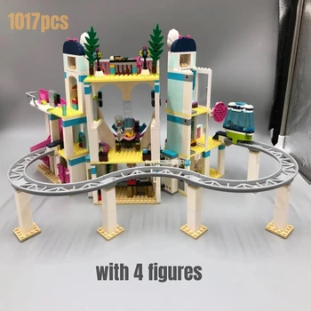 1017 шт., строительные блоки Heartlake Resort, модель Fit 41347, Игрушки для детей, Рождественский подарок