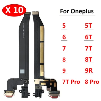 10шт Оригинальный Разъем Micro USB Зарядное Устройство Порт Зарядки Гибкий Кабель Для Oneplus One plus 5 5T 6 7 7T 8 8T 9 Pro 9R Nord N10 5G