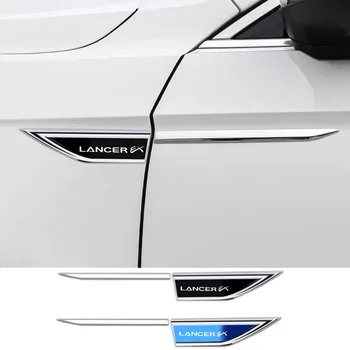 2 шт. Автомобильные хромированные модифицированные автомобильные наклейки на боковые двери кузова для LANCER EX 9 10 Аксессуары для украшения автомобилей