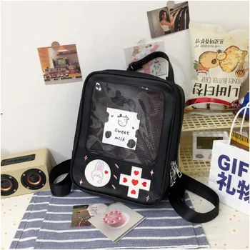2023 Новая милая прозрачная сумка Kawaii, рюкзак, прозрачный мультяшный рюкзак, женская сумка-Кролик для девочек, японская сумка в стиле Лолиты, Mochilas
