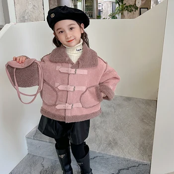2023 новое модное женское зимнее меховое пальто корейской версии плюс бархатное утолщенное пальто-куртка с хлопковой подкладкой для иностранной девушки.