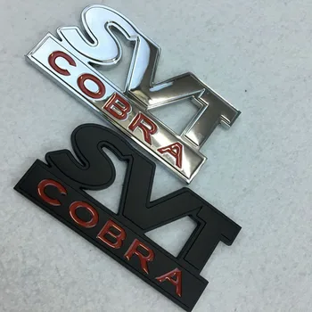 3D Металл Хром Черный Логотип SVT COBRA Эмблема Багажника Автомобиля Значок Наклейка Для Ford Mustang Shelby Raptor SVT COBRA Наклейка Аксессуары