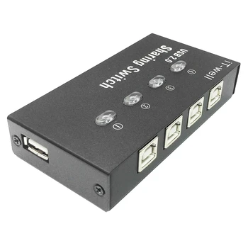 4-Портовый ручной переключатель 4 В 1 Из USB-устройства для совместного использования компьютерных принтеров, подходящие для сканера/кард-ридера/принтера/копировального аппарата