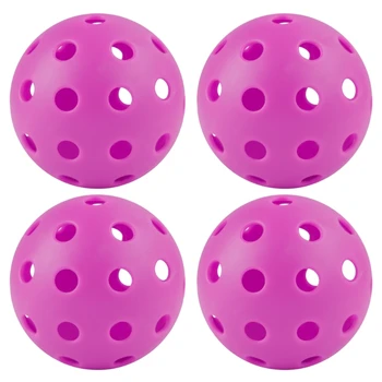 4 шт 40-луночных мяча для пиклбола для стандартных спортивных тренировок по пиклболу