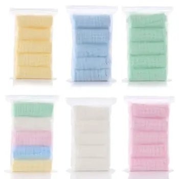 5 шт./лот, многослойное марлевое детское полотенце, носовой платок для мытья в воде, полотенца для новорожденных, полотенце для кормления