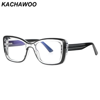 Kachawoo анти-синие световые очки в квадратной оправе женские оптические очки в оправе женская мода Европейский стиль tr90 ацетат черный прозрачный