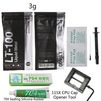 LT-100 Металлическая паста для радиатора охлаждения 128 Вт/для m.k. Жидкость для смазки с высокой теплопроводностью для материнской платы CPU GPU 1,5 г 3g
