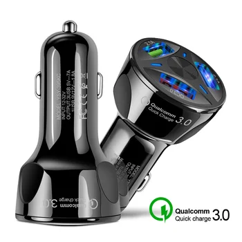 Qc3.0 Автомобильное Зарядное Устройство Для Мобильного телефона с тремя USB-разъемами для Hyundai I30 I20 IX35 I40 Tucson Getz Sonata Veloster Elantra Solaris