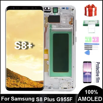 SUPER AMOLED S8 + ЖК-экран Для Samsung Galaxy S8 Plus LCD G955 G955F G955U G955F/DS Дисплей с Сенсорным Экраном и Цифровым Преобразователем в сборе