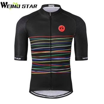 WEIMOSTAR Мужская команда Профессиональная езда Велоспорт Джерси Велосипед Одежда с коротким рукавом Рубашка Топы S-5XL