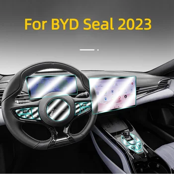 Автомобильная дверь, Центральная консоль, Мультимедийная панель, навигация, Защитная пленка из ТПУ от царапин для BYD Seal 2023, Аксессуары для интерьера автомобиля