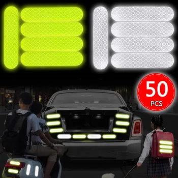 Автомобильная светоотражающая предупреждающая наклейка, мотоциклетный шлем, предупреждающие полосы о ночной безопасности, автомобильные светоотражающие предупреждающие наклейки, наклейки