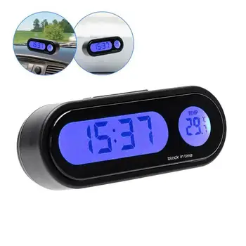 Автомобильные мини-цифровые электронные часы Time Watch Автоматические часы на приборной панели Светодиодные светящиеся часы Time Thermometer Автомобильный стайлинг