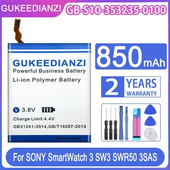 Аккумулятор GUKEEDIANZI для SONY SmartWatch 3 SmartWatch3 SW3 SWR50 3SAS 850mAh GB-S10-353235-0100 + Бесплатные инструменты