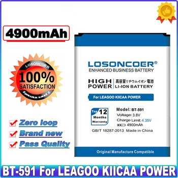 Аккумулятор мобильного телефона LOSONCOER 4900mAh BT-591 для LEAGOO KIICAA POWER High Capacity Battery ~ В наличии