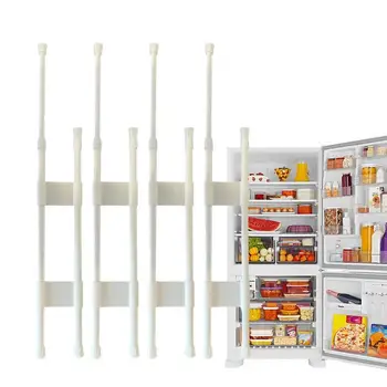Брусья холодильника на колесиках Двойной расширительный стержень холодильника Резиновые ножки для хранения принадлежностей для холодильника шкафа и полки для обуви