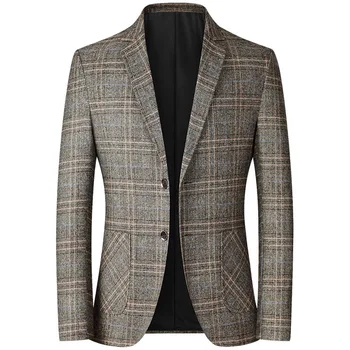 Весенне-осенний костюм 2023, пальто, мужской деловой повседневный топ для среднего возраста, одежда для папы