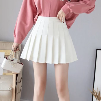 Весенняя Сексуальная Плиссированная юбка-шорты, женская мини-юбка с высокой талией, Школьная Короткая женская Плиссированная летняя Розовая юбка Kawaii