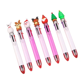 Выдвижная шариковая ручка 7шт, многоцветная шариковая ручка, ручки-шаттлы 0,7 мм 40JB