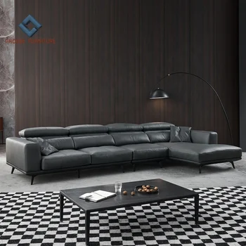 Высококачественная импортная мебель для дома из натуральной кожи, гостиная, диван l-образной формы, тканевый диван chesterfield на 4 места