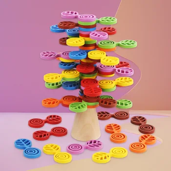 Детские елочные игрушки-головоломки для творчества, балансирующие слои детских мозговых штурмов и складных музыкальных деревянных игрушек