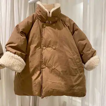 Детское пуховое пальто, зимние парки и пальто с хлопковой подкладкой для мальчиков и девочек, утепленные теплые куртки, верхняя одежда для малышей V87