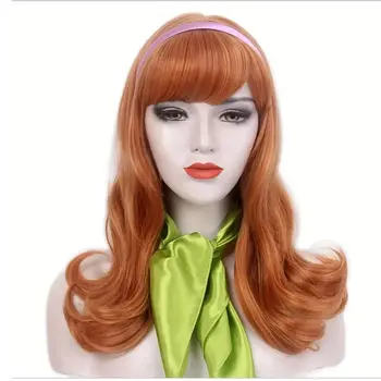 Длинные оранжевые волнистые парики для женщин Средняя часть 26 дюймов натуральный кудрявый синтетический парик из термостойкого волокна Парики для ежедневного использования на вечеринках