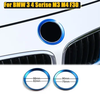 Для BMW 3 4 Serise M3 M4 F30 F31 F34 F82 Металлический авто Спереди и сзади Логотип, эмблема, Круг, кольцо, декор, наклейка, автомобильные Аксессуары