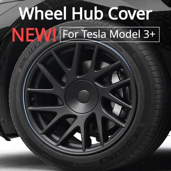 Для Tesla Модель 3 + Крышка ступицы колеса 18-дюймовая крышка ступицы в стиле защитной крышки Thunder Наклейка Новая модель 3 Highland 2024 Аксессуары