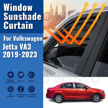 Для VW Jetta VA3 2019-2023 Магнитный автомобильный солнцезащитный козырек Переднее Лобовое стекло Рамка Шторка Солнцезащитный козырек на заднее Боковое окно