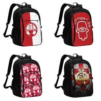 Дорожный Рюкзак для ноутбука Hapoel Beer Sheva, Деловой Водостойкий Рюкзак с USB-портом для зарядки, Студенческая сумка для Мужчин и Женщин