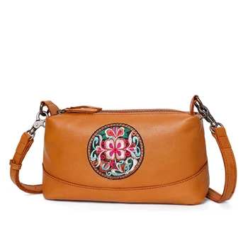 Женская сумка из натуральной кожи 2023, Новая модная сумка с вышивкой, высококачественная сумка через плечо, дизайнерская женская сумка