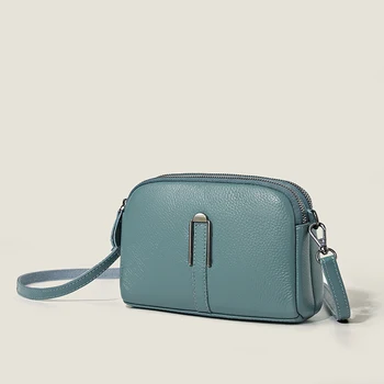 Женская сумка из натуральной кожи для женщин, роскошные дизайнерские сумки, высококачественная женская сумка для телефона из мягкой кожи, сумка-мессенджер
