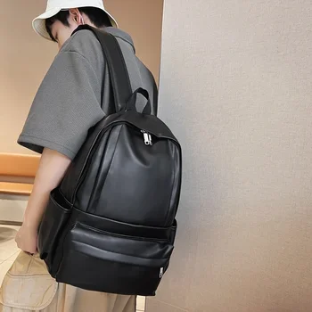 Женский рюкзак для студентов колледжа, большая вместимость, мужская школьная сумка для ноутбука, качественная искусственная кожа, Модный дорожный рюкзак для пары, сумка для книг