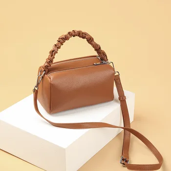 Известные бренды Женская сумка через плечо из натуральной кожи Маленькие сумочки Boston Ретро Женская сумка Дизайнерские сумки Guangzhou Luxury