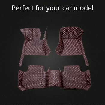 Изготовленные на заказ автомобильные коврики для Toyota Corolla 2014-2018 годов выпуска, искусственная кожа, карман для телефона, Ковер, Аксессуары для салона автомобиля