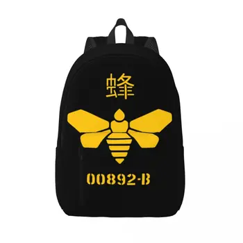 Индивидуальный рюкзак Breaking Bad Golden Moth Chemical 00892-B, Холщовый Рюкзак, Мужская Повседневная Сумка для Книг, Школьные Сумки Heisenberg Bee для Колледжа