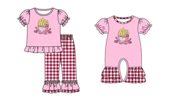 Коллекция на День Святого Валентина, детская одежда, брюки с коротким рукавом для девочек, комбинезон для новорожденных, детская одежда из молочного шелка