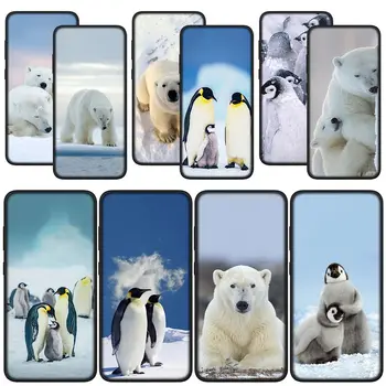 Корпус телефона White Bear Penguin Spheniscidae для Realme C2 C3 C12 C25 C15 C21Y C25Y C21 C11 C31 C30 C33 5 5I 6 6i 8 Чехол