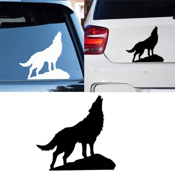 Креативные наклейки с животными Hot Wolf для автомобилей, Виниловая наклейка, наклейка с Волчьим воем, Окно кузова, Автомобиль, Мотоцикл, Стайлинг автомобиля