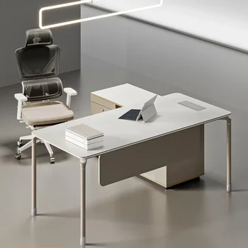 Легкий Роскошный компьютерный стол Boss, одиночный офисный стол генерального менеджера, простая современная офисная мебель для женщины-руководителя
