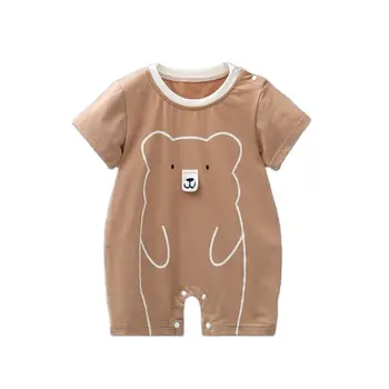 Летняя одежда для новорожденных мальчиков и девочек, тонкий хлопчатобумажный пуловер, комбинезон, комбинезон для младенцев, комбинезоны на 1 день рождения, комплекты пальто