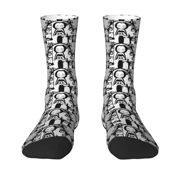 Милые носки из телешоу Wednesday Addams Женские мужские Теплые спортивные футбольные носки с 3D печатью