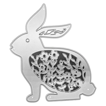 Мультяшный Пасхальный кролик, металлические штампы, изысканный шаблон для тиснения в стиле скрапбукинга, принадлежности для изготовления пасхальных открыток своими руками