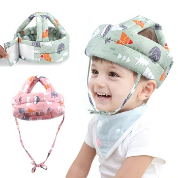 Мягкая Удобная защита головы, регулируемые головные уборы, шапочка для малышей, защитная шапочка от столкновений, детский защитный шлем