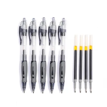 Нажимная Нейтральная Ручка Tricolor Antiskid Bullet Refill Neutral Pen Учебные и Офисные Принадлежности