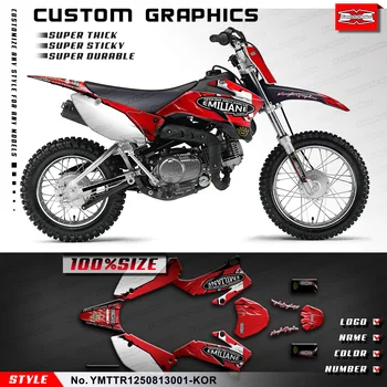 Наклейки KUNGFU GRAPHICS Dirt Bike с Наклейкой MX для Yamaha TTR110 2008 2009 2010 2011 2012 2013, YMTTR1250813001-KOR